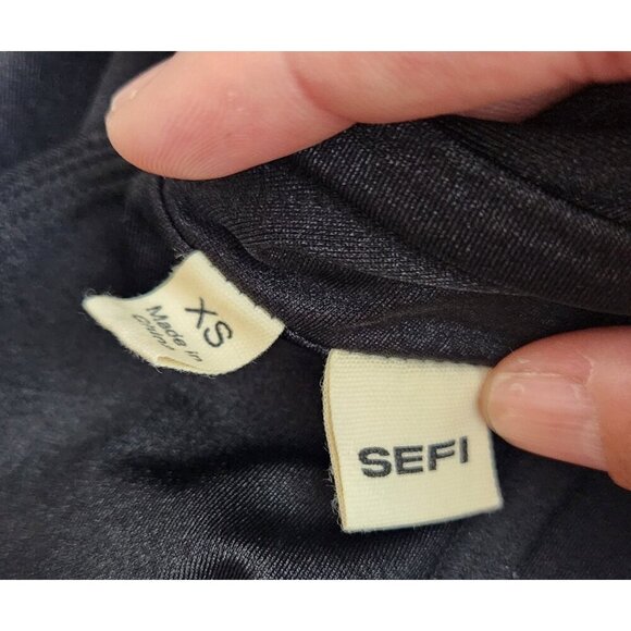 SEFI Sports Bra Womens Extra Small Black Athletic Crop Top Strappy Yoga Gym XS - Picture 4 of 5